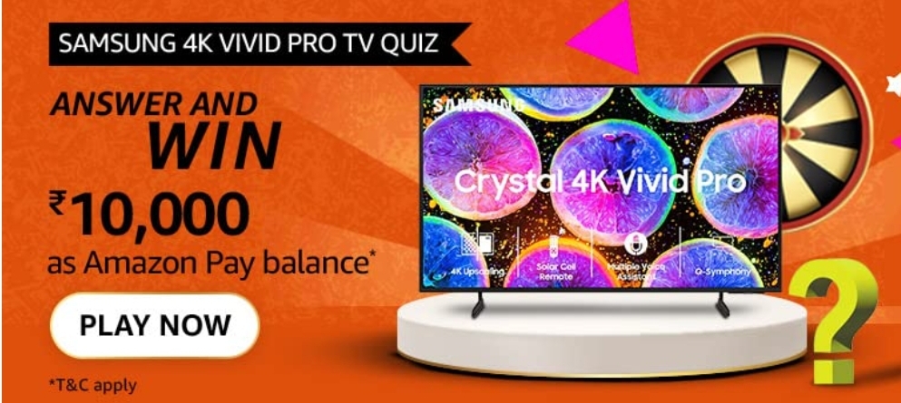 Amazon Samsung 4K Vivid Pro TV Quiz Answers